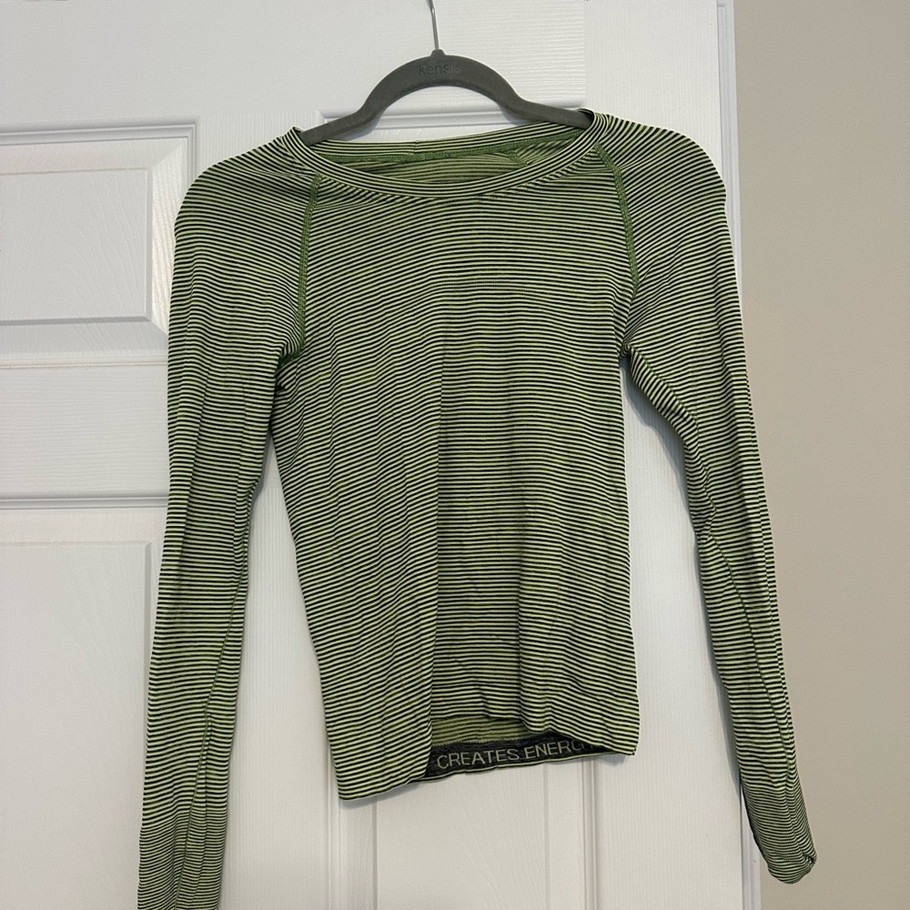 Lululemon stripe long sleeve race length switfly tech top